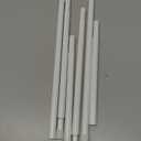 Short Spring Tension Rods for Windows (23 to 37 Inches, White, 2-Packs) - No Drill Adjustable Pressure Curtain Rods for Kitchen, Doorway, and Closet