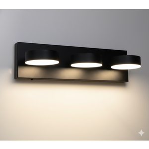 FILIMITIY Modern Bathroom Vanity Light Fixtures,4-Light Matte Black Bathroom Wall Lighting Fixtures Over Mirror, Dimmable 5CCT LED Vanity Lights with Acrylic Shades