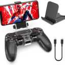OIVO PS4 Controller Phone Mount Clip - Mobile Gaming Clamp Bracket Holder with Adjustable Stand for Dualshock 4 Controllers