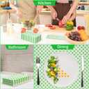 DYLIVeS Green Gingham Napkins, Green and White Checkered Guest Towel Plaid Party Napkins Disposable Paper Hand Towels for Luncheon, Dinner, Picnic, Birthday, Easter, Graduation Party, 3-Ply, 50 Pcs