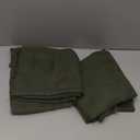 LAMIT Olive Green Linen Curtains 84 inch Length 2 Panels, Light Filtering Semi Sheer Panels Back Tab and Rod Pocket Christmas Drapes for Bedroom/Living Room, 34 x 84 Inch