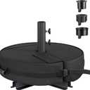 SONGMICS Umbrella Base, Round Patio Umbrella Stand, Sand Fillable Bag 66 lb, for 5-10 ft Umbrellas, Heavy-Duty, for Poles of Different Diameters, Oudoor Beach Lawn, Black UGUB0041B01