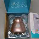 TAO Clean Ona Diamond Orbital Facial Brush and Cleansing Station, Electric Face Cleansing Brush with Ergonomic Handle, Dual Speed Settings, Rose Gold