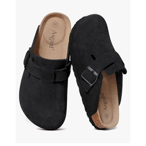 Asgard Genuine Suede Clogs for Women Men Leather Mules Arch Support Potato Shoes with Comfort Cork Footbed size 39