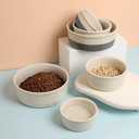 Sweejar Dog Bowl, Ceramic Dog Food Dish for Medium Dogs and Cat, Heavy Duty Porcelain Pet Bowl for Canned Food and Water 38 Fl Oz White