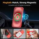 Miracase Magnetic for iPhone 17 Case (Compatible with MagSafe) with Screen Protector Military-Grade Protection, Anti-Fingerprint Translucent Matte Phone Cover for iPhone 17 6.3 inch, Red