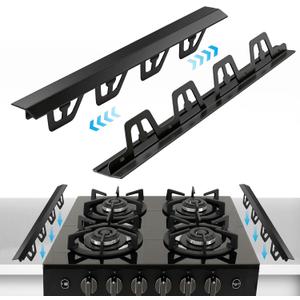 T-Shape Stove Gap Covers Stainless Steel, 2 Pack Stove Gap Filler Easy Retractable Length 13.8" to 27.5", Width 1.85" - ALMCALS Oven Gap Filler Stove Guards Range Trim Kit