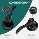 1 Pack Entrance Door Handle, Matte Black Reversible Door Lever Perfect for Interior Door and Closet, Traditional Wave Style Keyed Entry Door Lock - Keyed Alike
