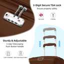 LARVENDER Luggage Sets 5 Piece, Expandable (28Inch) Suitcases with Wheels