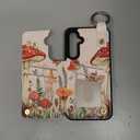 Shorogyt for Samsung Galaxy S23 FE Wallet Case with Card Holder - Designer Mushroom Frog Pattern Kickstand Magnetic Clasp Back Flip Folio Leather Phone Cases for S23 FE for Women Men Girls