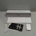 seenda Bluetooth Keyboard and Mouse Combo for Mac, SKM642 Rechargeable Slim Wireless Keyboard Mouse Compact, 3 MultiDevice Connection, Compatible for Mac, MacBook Pro/Air, iPad, White Silver