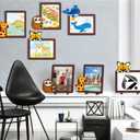 4pack 8x10in Picture FrameVertical & Horizontal for Wall or Tapletop Display, Felt DIY Kids Photo Posters & Art Prints Artwork Frames