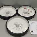 HLinghtnet LED 12 inch Round Flush Mount Ceiling Light Black Dimmable 24W 5CCT Metal Black Ceiling lamp and is Ideal for hallways Kitchens bedrooms corridors Children's Rooms, 3 Pack