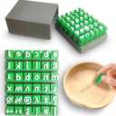 Letter Stamps for Clay, Alphabet Stamps for Clay, Personalized Pottery Letter Stamps for Clay, DIY Embossing - Lowercase Letters and Symbols, Custom Pottery Stamp (Small)