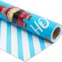2 x Vnaaem Funny Christmas Wrapping Paper Roll - 17 Inches X 33 Feet - for Adult Women Men - Reversible Holiday Wrapping Paper Blue Naughty Santa Stripe Pattern Great for Holiday