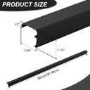 Briwooody 2 Packs Residential Threshold Cap 36'' Traditional Fixed Vinyl Cap Exterior Door Threshold Replacement for Residential Entry Door(Black)