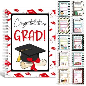 Motiskyy 2026 Graduation Gift Card Book 7 x 5 Inch College Survival Gift Card Book Congrats Grad Survival Album Keeper for Graduation Leaving Home Season Reminders Greeting (Grad)