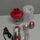 KOIOS 5-in-1 Hand Immersion Blender, 1000W 12 Speed Handheld Blender Stick with Copper Motor Stainless Steel Blade, 600ml Mixing Beaker,500ml Food Processor, Whisk, Milk Frother, Non-BPA, Red