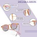 SIPHEW Classic Small Round Sunglasses for Women/Men, Retro Sunglasses Polarized UV Protection Lens for Outdoor/Driving