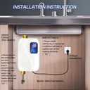 Tankless Water Heater Electric 110V, 3000W Instant Electric Water Heater, Under Sink Water Heater with Digital Display, On Demand Hot Water heater Electric for Kitchen Bathroom Washin