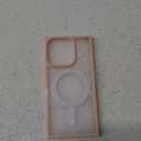 Magnetic Case for iPhone 14 Pro, Cute Clear Case for Women Girls Men Soft TPU Frame + Hard PC Back Non-Yellowing Bumper Shockproof Protective Cover for iPhone 14 Pro-Pink