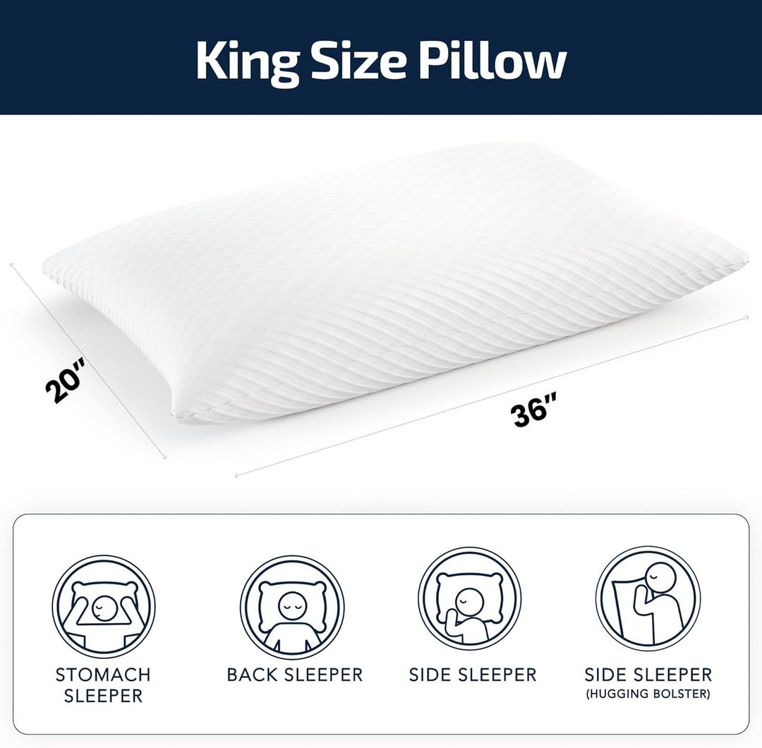  Memory Foam Pillow, King