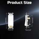 ThunderWay Matte White 3 Way Decorative Light Switch, 15Amp, 120V/277V, AC Decorator Rocker Paddle Wall Switch Replacement, Self-Grounding, Residential and Commercial Grade, UL Listed, 30 Pack