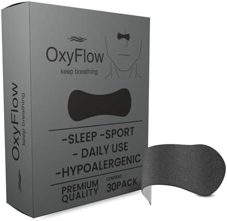 OxyFlow Nasal Strips for Breathing- for Sensitive Skin, Nose Strips for Snoring, Nasal Congestion Relief, Nasal Tape, Breathe Right, Athletic Nasal Strips, Extra Strength, Universal Fit. 2 Pack