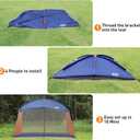 CAMPROS CP Screen House 12 x 10 Ft Screened Mesh Net Wall Canopy Tent Screen Shelter Gazebos for Patios Outdoor Camping Activities - Blue