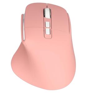 Ergonomic Bluetooth Mouse with Mouse Jiggler, Wireless Rechargeable Mouse for 3 Devices (BT/2.4G), 4 DPI Settings, Compatible with iPad, Mac, PC