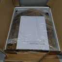 Hosfais Side Table Small End Table, C-Shaped Wood Sofa Table with Metal Frame for Living Room, Bedroom, Small Spaces (Rustic Brown)