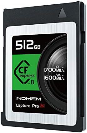512GB CFexpress Type B Memory Card, Raw 8K Video Recording,up to 1700MB/s Read, 1600MB/s Write, Compatible with Nikon Z6/Z7/D6,Canon EOS-1DXMark III/EOS-R5,Panasonic S1/S1R,DJI Ronin 4D