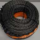 ALL-TOP Synthetic Winch Rope w/Hook & Isolator, 1/2in x 92ft, 31500Lbs UHMWPE Cable Replace Kit, Forged Hook & Rubber Stopper & Safety Pull Strap