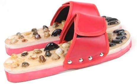 Amazon.com: LHYILSWQ Reflexology Foot Massager Slipper Acupuncture Massage Sandals with Natural Stones Acupoint Massage Shiatsu for Foot Pain Relief Suit for Men and Women (M) : Health & Household