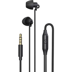 Wired Earbuds in-Ear Headphones Small Light Comfortable Wear Tangle-Free Cable Soft Silicone Perfect for Insomnia, Snoring, Side Sleeper, Air Travel, Meditation & Relaxation 3.5 mm