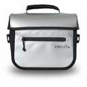Vincita Cooper Front Bag for Brompton Bicycle – Waterproof Camera Bag & Commuter Carrier – Rider-Facing Magnetic Lid for One-Handed Access – Fits Front Carrier Block (Shoulder Strap Included) -Silver