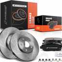 A-Premium 11.65 inch (296mm) Front Vented Disc Brake Rotors + Ceramic Pads Kit Compatible with Select Lexus Models - GS300 1993-2005, GS400 1998-2000, GS430 2001-2005, IS300 2001-2005, SC430 2002-2010