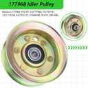 532196106 Husqvarna Idler Pulley with 532177968 Idler Pulley Replaces 197379 Idler Pulley Craftsman 196106 193197 5321961-06 280-240 532193197 for Z254 YTH22V46 YTH18542 YTH2348 Z248F Decks