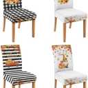 Fall Chair Covers Set of 6 Fall Decorations Stretch Removable Washable Dining Room Thanksgiving Chair Protector Slipcovers Autumn Decor Holiday Party Kitchen Home Decorations