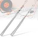 Gisafai 2 Pcs 1/2 in and 3/4 in Wire Pulling Grip Mesh Metal Cable Puller Socks Wire Tools for Electrical Grips Light and Heavy Cables