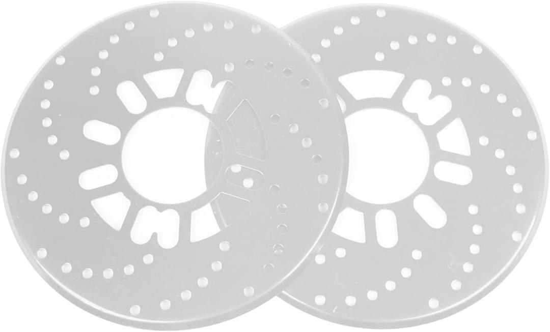 uxcell 2 Pcs Aluminum Alloy Disc Brake Rotor Cover Silver Tone for Truck Car Vehicle