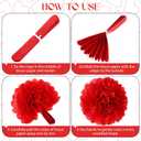 Fulmoon 13 Pcs Valentine Paper Kit Party Decorations, Valentine's Day Decorations Paper Flowers Hanging Fan Heart Craft Kit with Be Mine Banner, for Anniversary, Wedding, Engagement Party