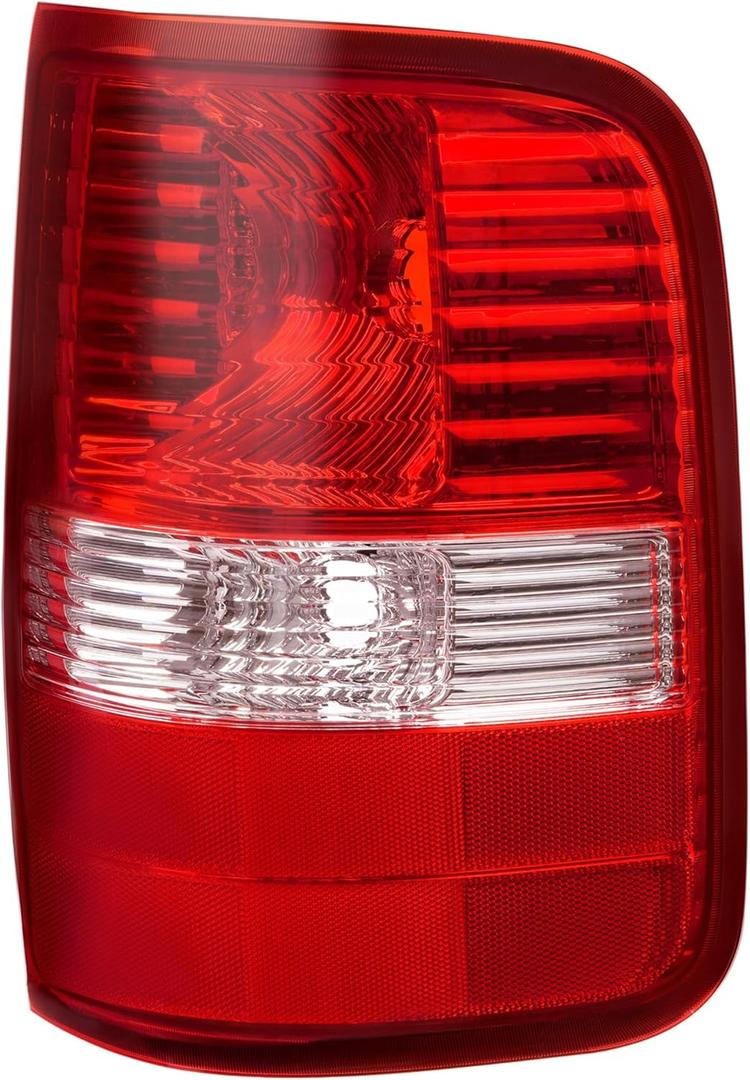 HECASA Right Passenger Side Tail Light Assembly Compatible with 2004 2005 2006 2007 2008 Ford F-150, Rear Taillights Tail Brake Lamp, Red Clear Lens, Replacement for FO2800182 5L3Z13405CA 6L3Z13405BA