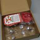 12 Pcs Christmas Magic Reindeer Food Gift for Christmas Eve 50 Card Tags Clear Plastic Jar with Ribbon Magic Reindeer Food Kit Present for Giving Cookie Candy Stocking Filler Party Favor