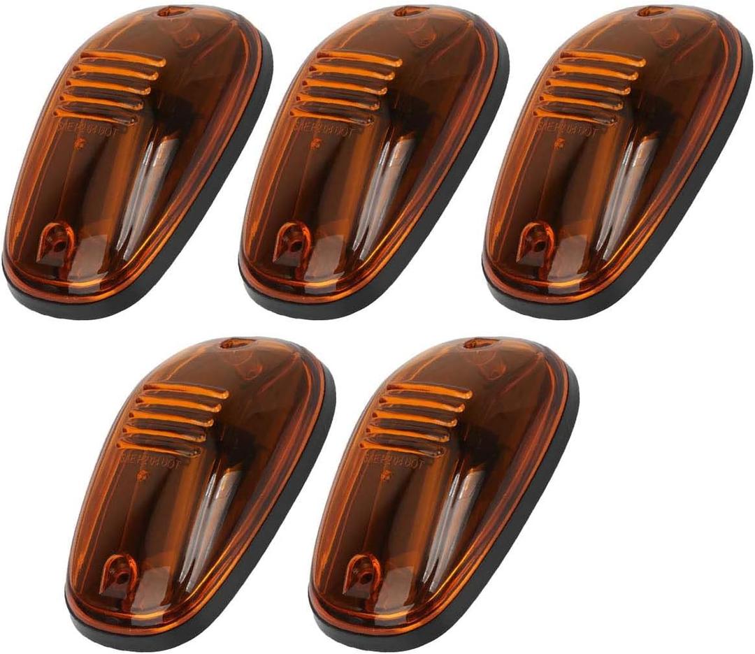 cciyu 5x Cab Roof Marker Lights Amber Roof Top Lamp Running Light Replacement for Dodge Ram 1500 2500 3500 4500 Top Clearance Marker Assembly Super Duty Truck Lights