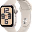 Apple Watch SE (2nd Gen) (GPS, 40mm) Starlight Aluminum Case with Starlight Sport Band, S/M 