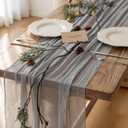 Keketoarrange Dusty Blue Spring Cheesecloth Table Runner Gauze Rustic Cheese Cloth 120 Inch 10 FT for Wedding Baby Bridal Shower Birthday Engagement Party Sheer Boho Summer Home Decorations