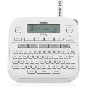 Brother P-Touch Label Maker, PTD220, Thermal, Inkless Printer for Home & Office, Portable & Lightweight, QWERTY Keyboard, One-Touch Keys & 25 Pre-Set Label Templates Label Memory