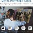 Art Easel Stand for Painting and Sign - RRFTOK 17 to 66 Inch Adjustable Aluminum Tripod Easels for Display, Portable Canvas and Poster Stand with Carry Bag for Beginners, Students and Classroom Use