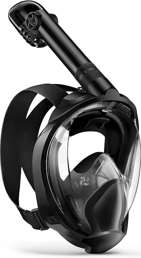 Zenoplige Full Face Snorkel Mask Adults,Dry-Top Snorkeling Gear with Camera Mount,Foldable 180-Degree Panoramic Scuba Mask for Snorkeling Diving Swimming Travel,Snorkel Mask Anti-Fog & Anti-Leak (Small-Medium)